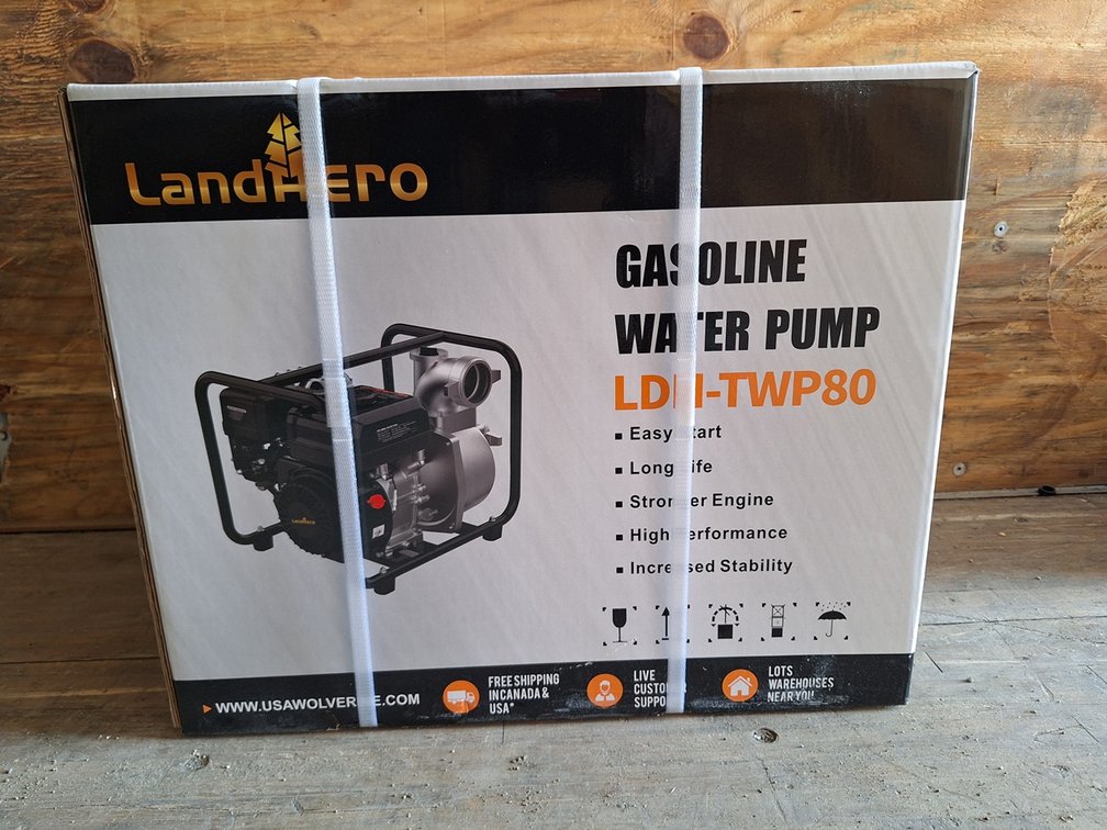 2026 LandHero Water Pump, Model LDH-TWP80, Unused