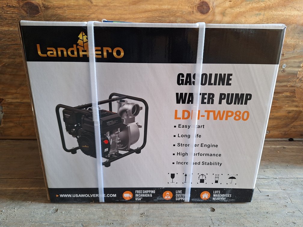 2026 LandHero Water Pump, Model LDH-TWP80, Unused