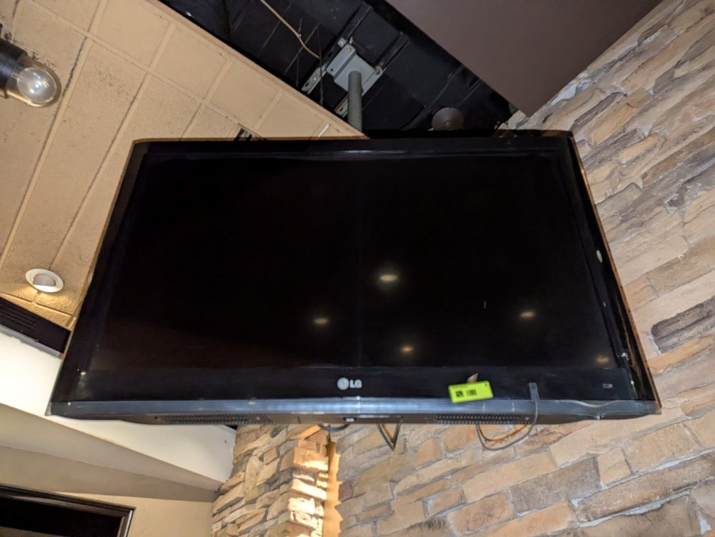 42" LG Flat Screen TV with Ceiling Mount
