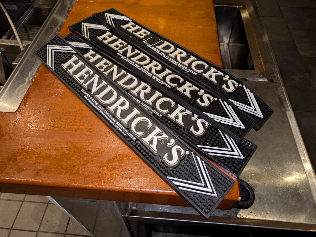 4 Hendricks Bar Mats