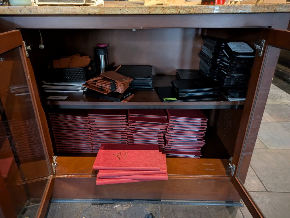 Assorted Menus and Bill Holders