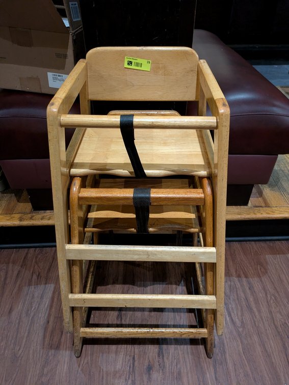 2 Wood High Chairs