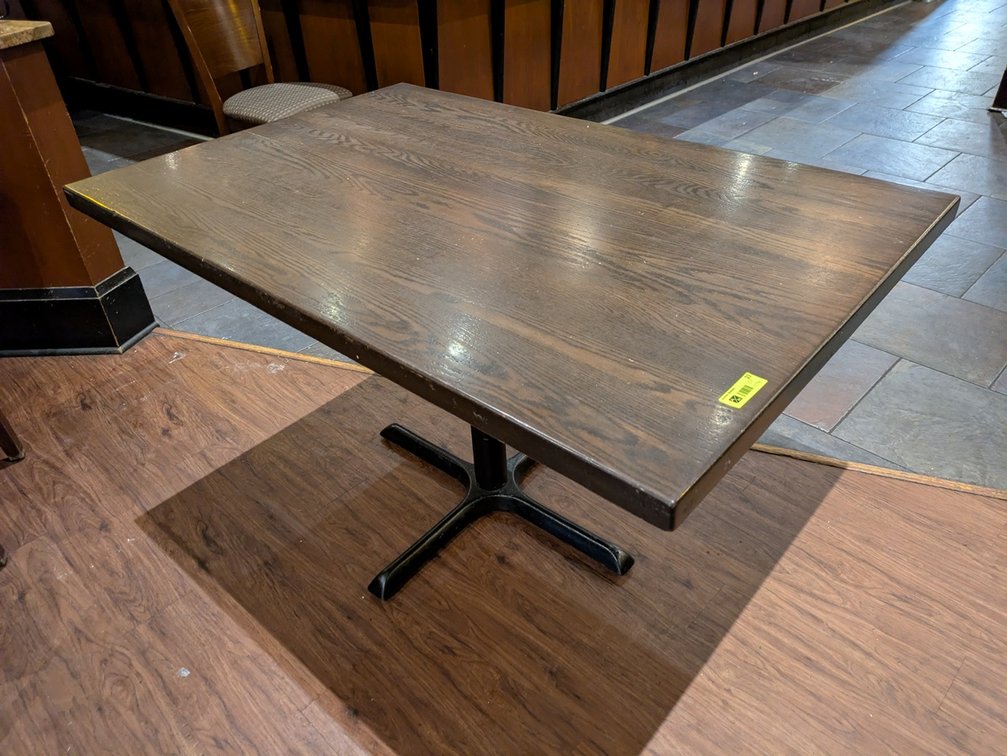 5 Wood Dining Tables, 1 Top, 54"x35"x30"