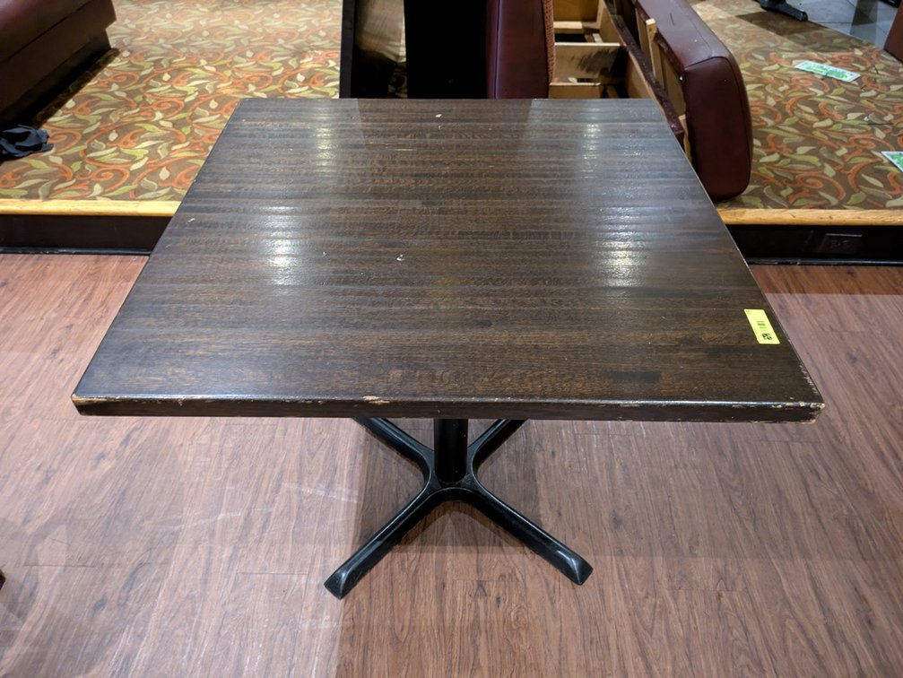 13 Square Wood Dining Tables, 35"x35"x30"