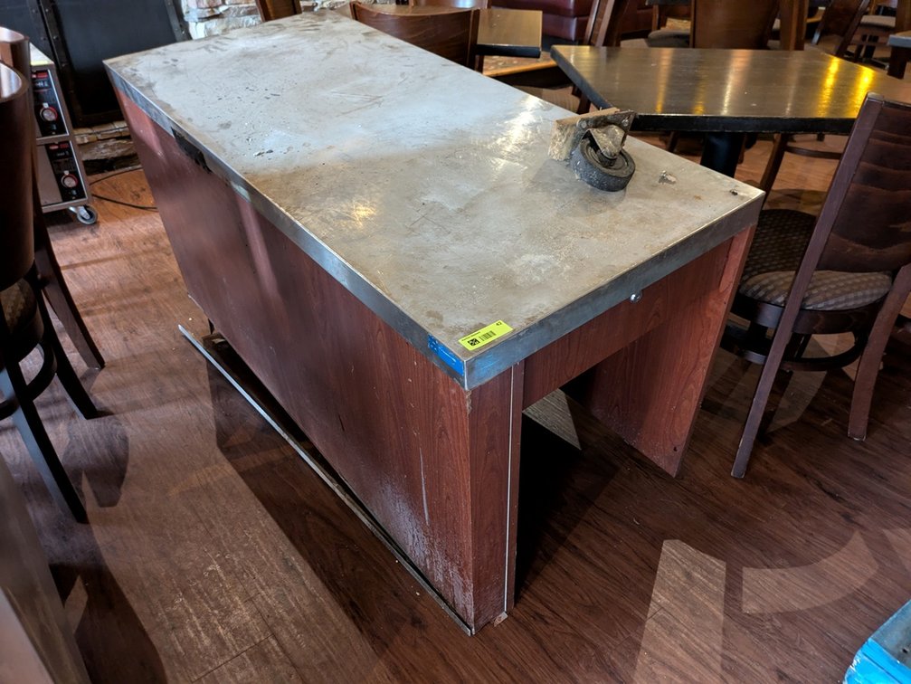 SS Top Cabinet on Wheels, Broken Wheel, 54"x24"x32"
