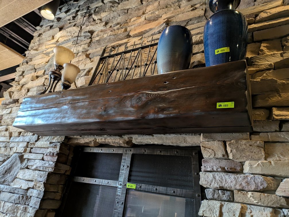 2 Wood Fireplace Mantles, 63"x10"x10"