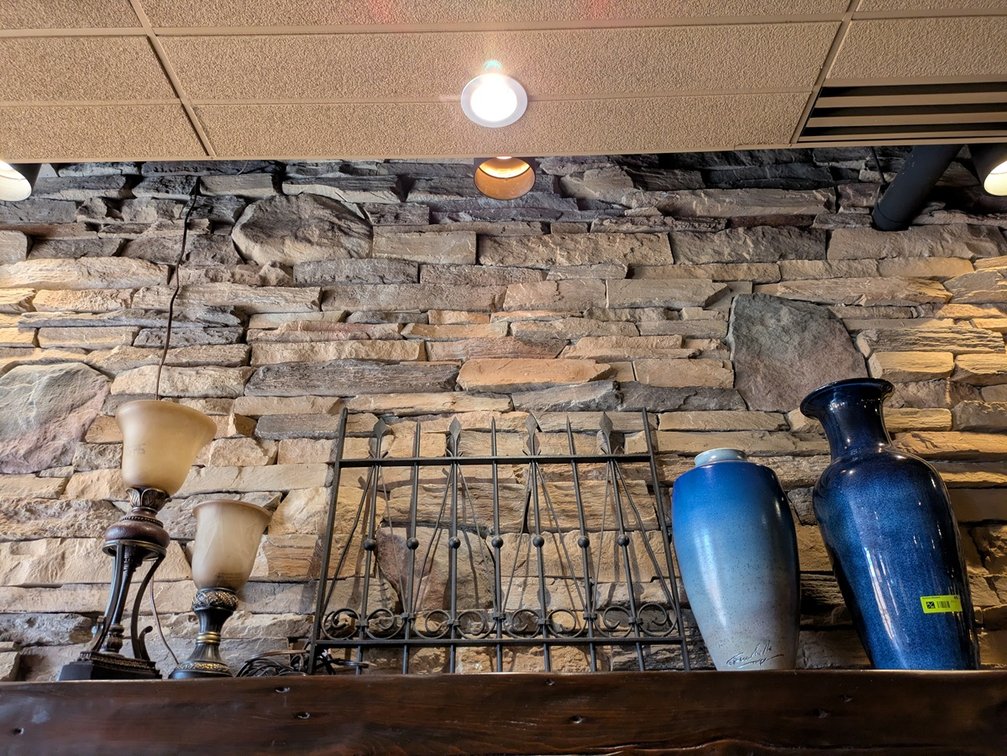 Assorted Decor on Mantle