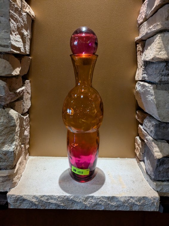 Decorative Glass Vase, 20"