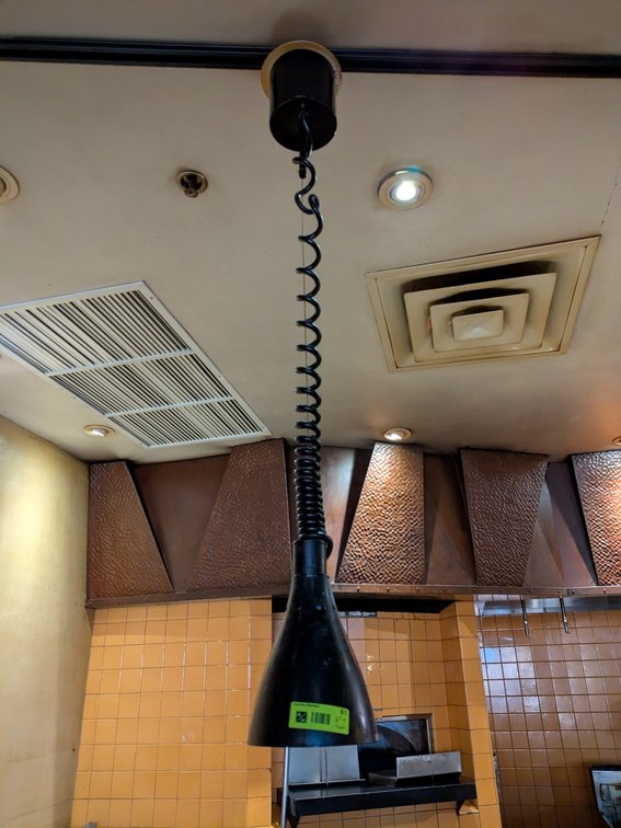 3 Hanging Heat Lamps with Tracks