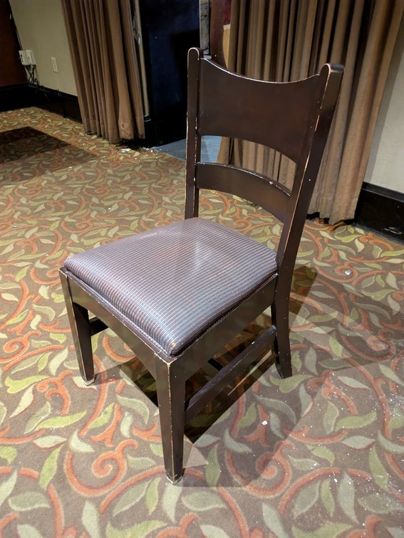 24 Wood/Upholstered Dining Chairs, 18" Seat Height