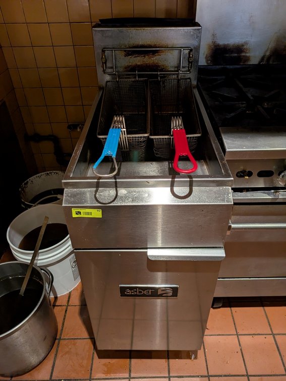 Asber SS Gas Deep Fryer, 16"