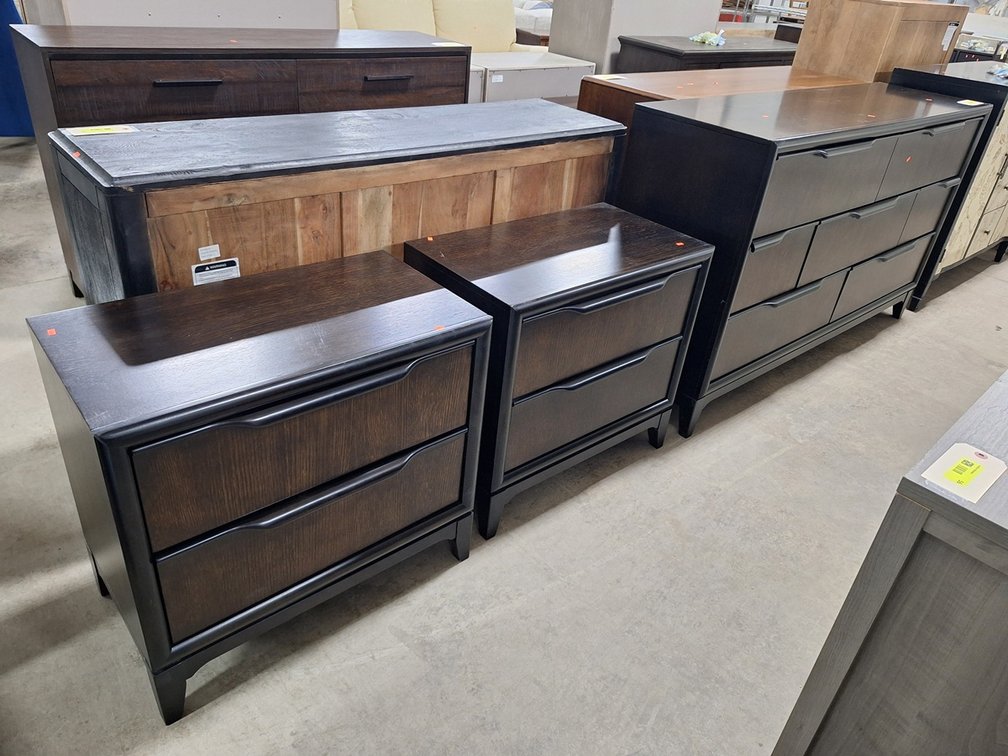 Legacy Classic 7 Drawer Dresser 64"x18"x36" and 2 - 2 Drawer Night Stands 28"x16"x26"