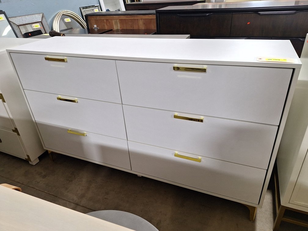 Coaster 6 Drawer Dresser, 58"x15"x34"