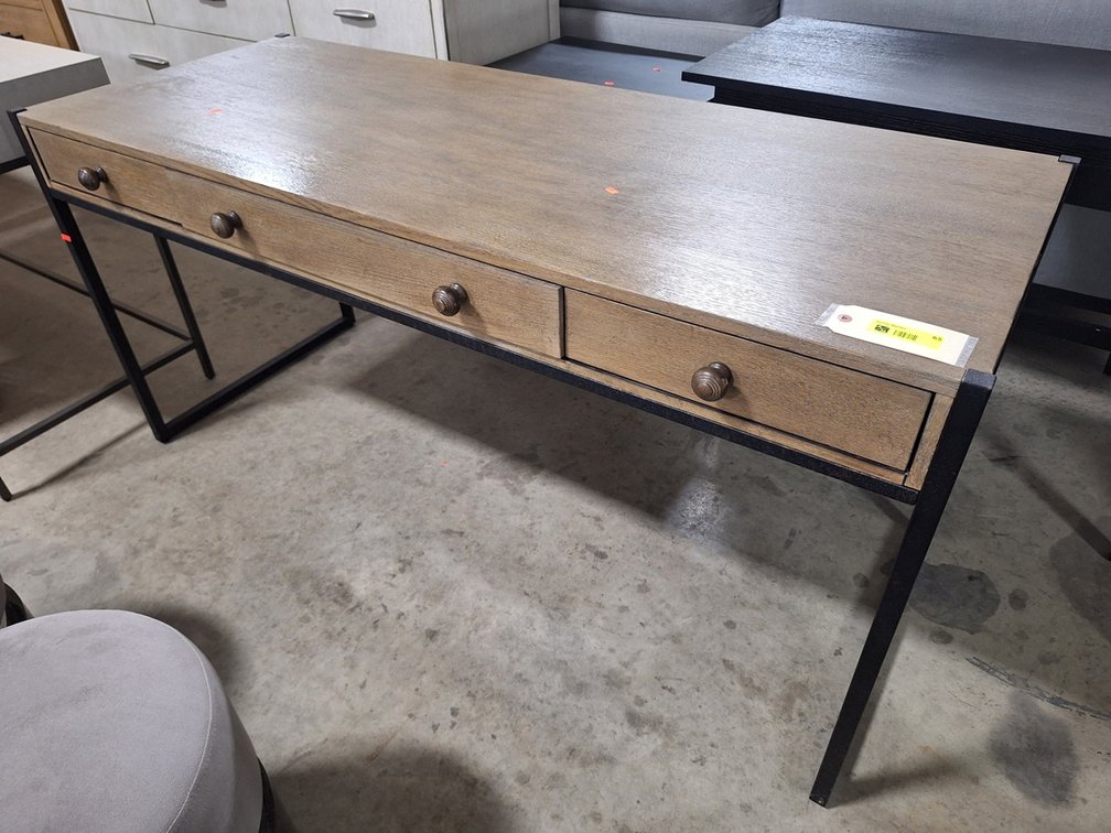 Flexsteel Wood 3 Drawer Desk, 64"x25"x30"
