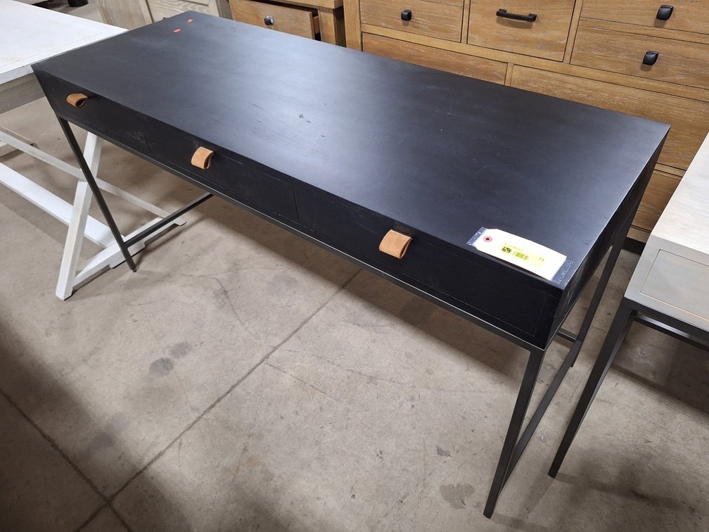 Wood 3 Drawer Desk, 60"x22"x31"
