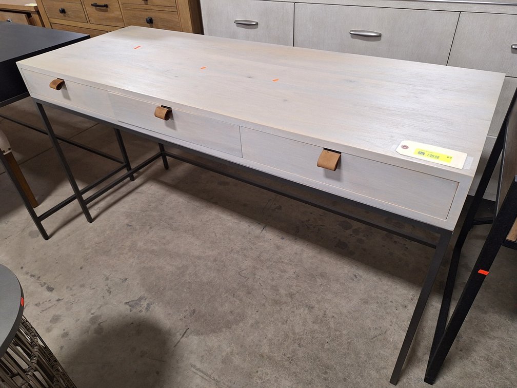 Wood 3 Drawer Desk, 60"x22"x31"