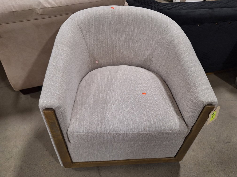 Crestview Fabric Swivel Accent Chair