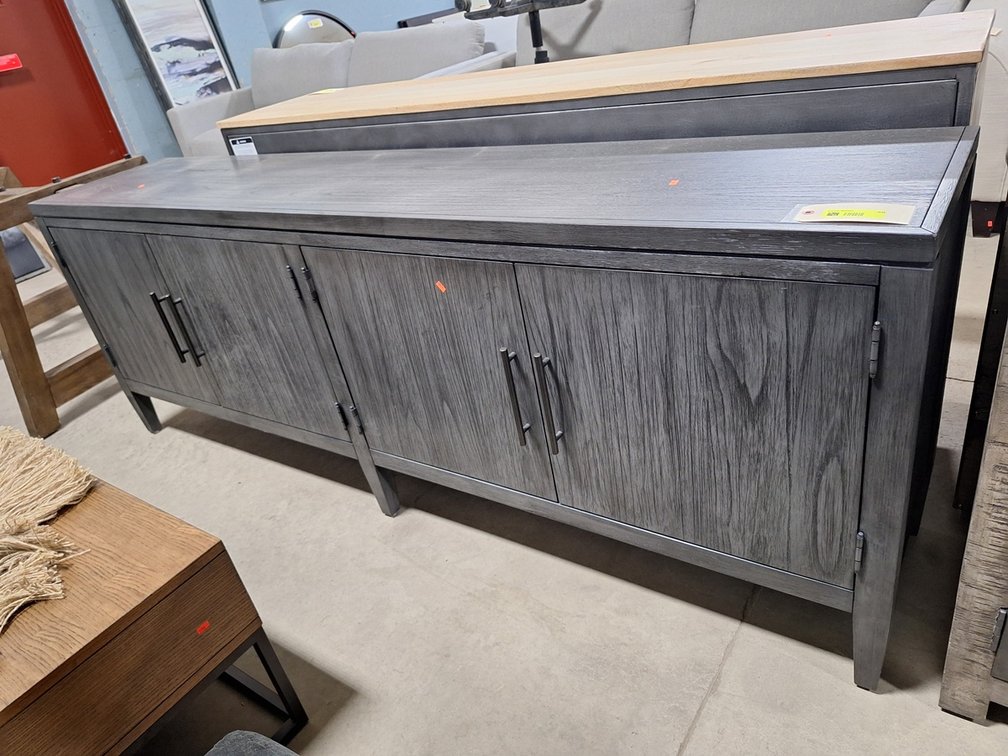 Wood 4 Door Storage Buffet, 84"x17"x30"