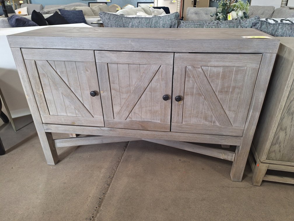 Farmhouse 3 Door Buffet Cabinet, 55"x16"x36"