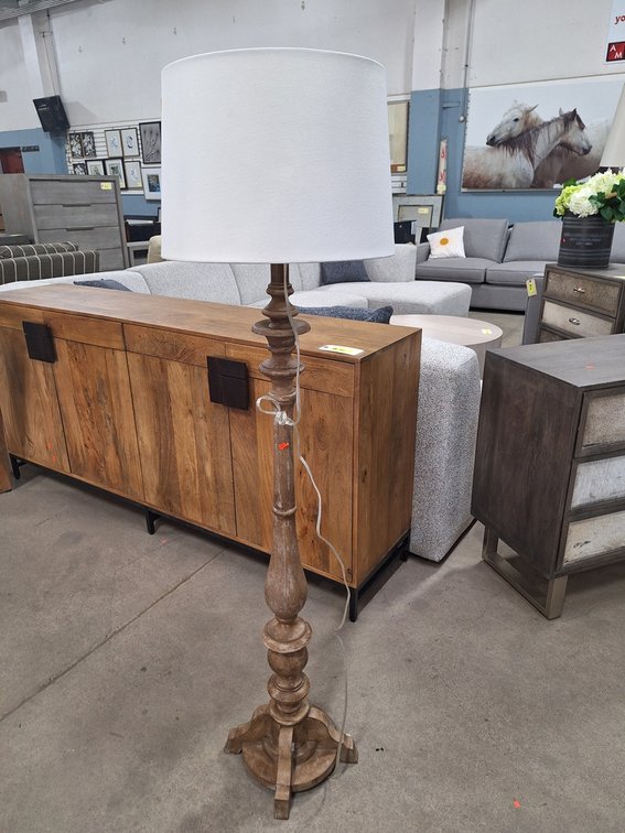 Wood Floor Lamp, 57"