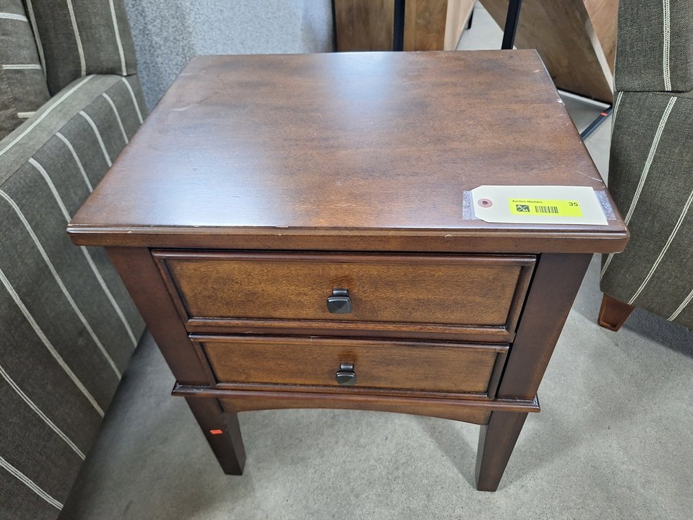 Liberty Furniture 2 Drawer End Table, 22"x17"x26"