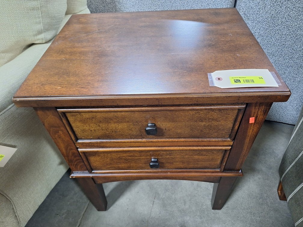 Liberty Furniture 2 Drawer End Table, 22"x17"x26"