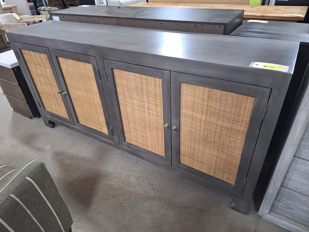 Crestview Wood 4 Door Cabinet, 76"x16"x36"
