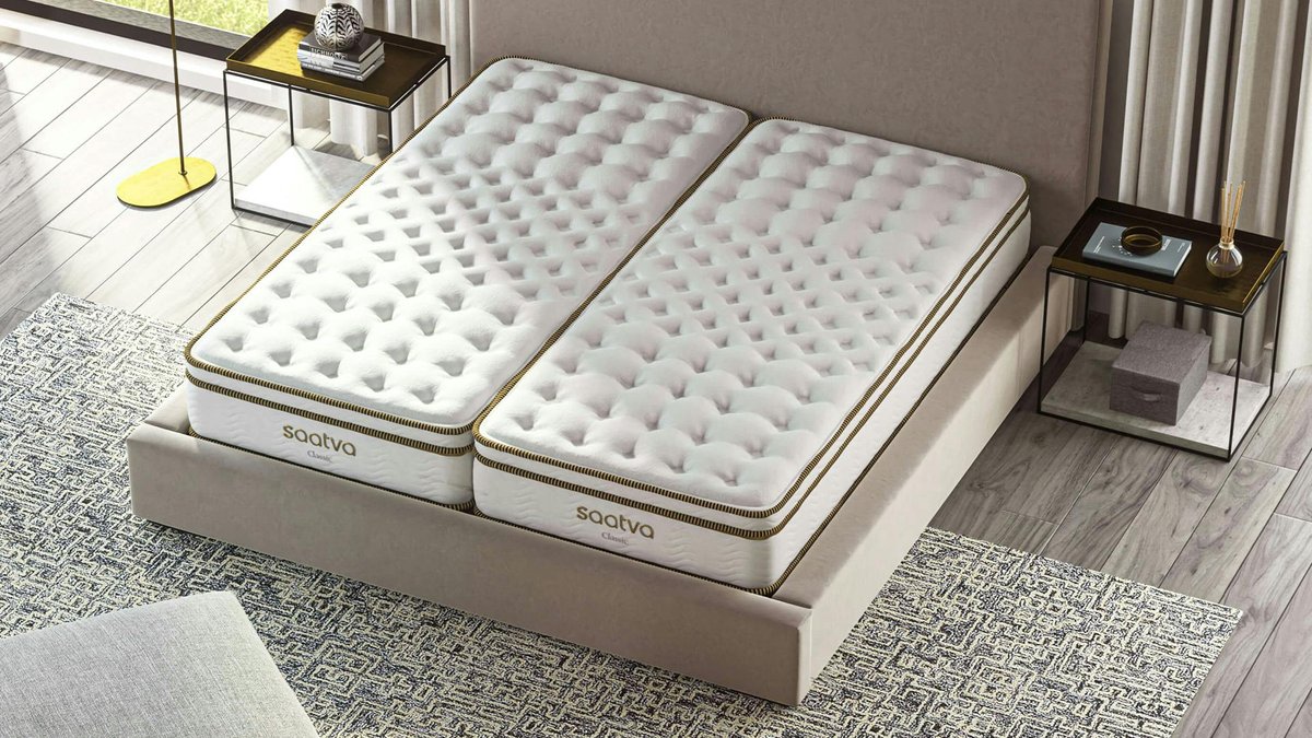 Saatva Classic 11.5in Luxury Firm Hybrid SPLIT California King Mattress Online Retail: $3118
