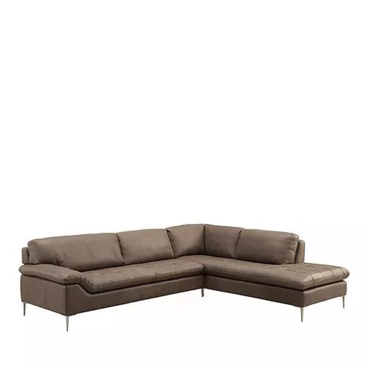 Chateau d'Ax Corsica 2pc Leather Sectional Online Retail: $5822, 113"x91"