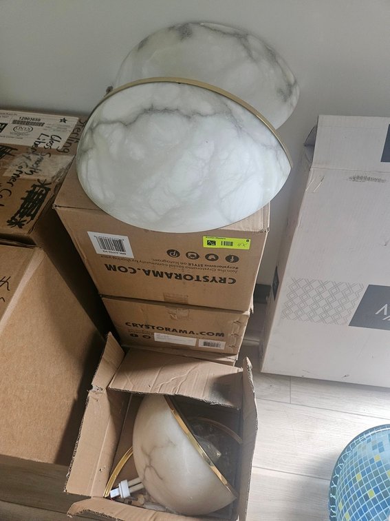 4 Alabaster Wall Light Fixtures