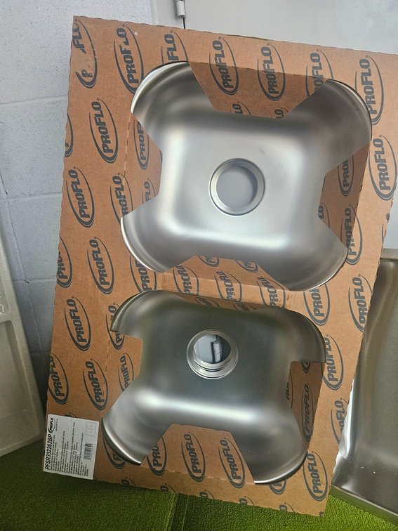 SS 2 Compartment Sink, 33"x22"