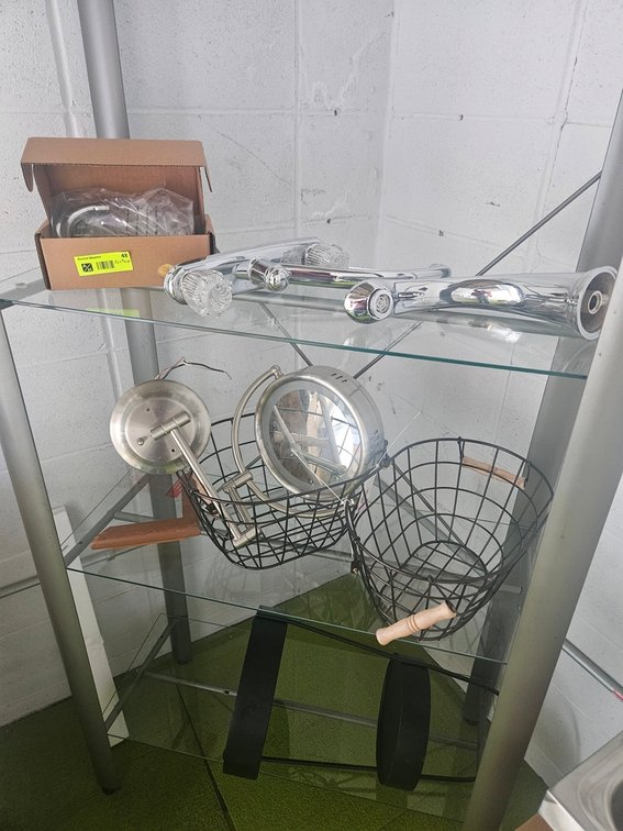 Assorted, Faucet Parts, Wall Mount Magnifying Mirror, More