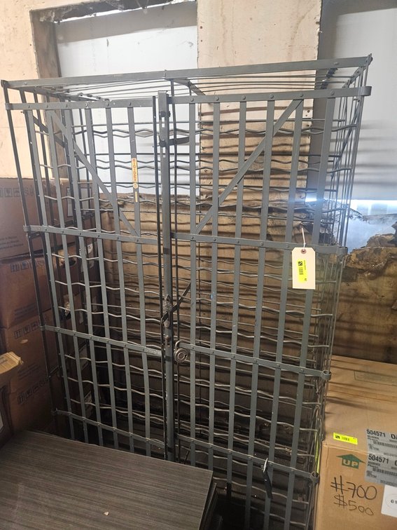 Metal Wine Rack Cage, 40"x20"x64.5"