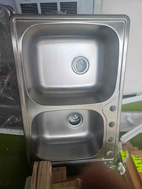 SS 2 Compartment Sink, 33"x22"