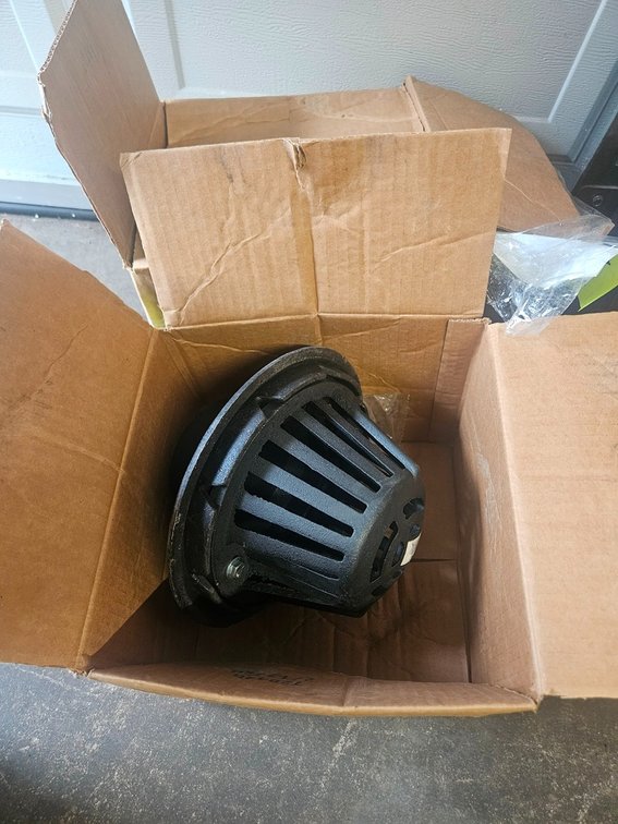 2 Cast Iron 4" Roof Drains