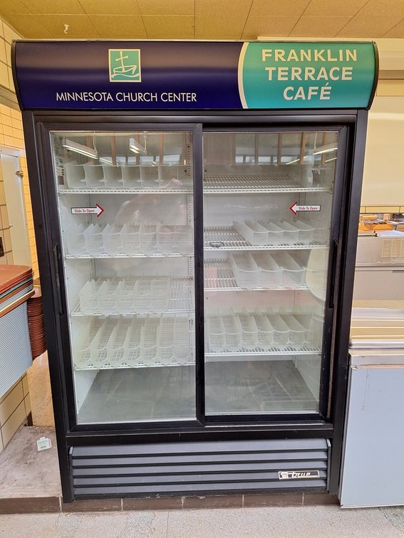 True Display Cooler with Sliding Glass Doors, Model: GBM-45, 51"x29"x83"