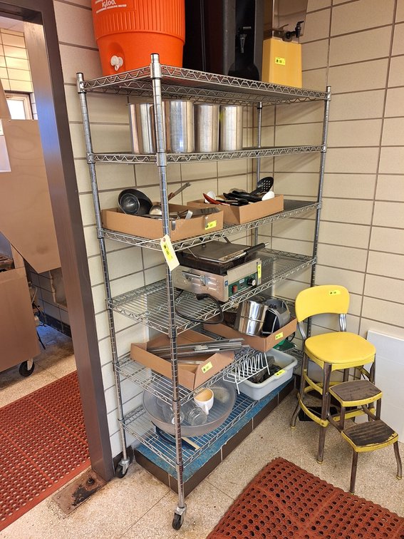 6-Tier Wire Rack on Wheels, 47"x18"x76"