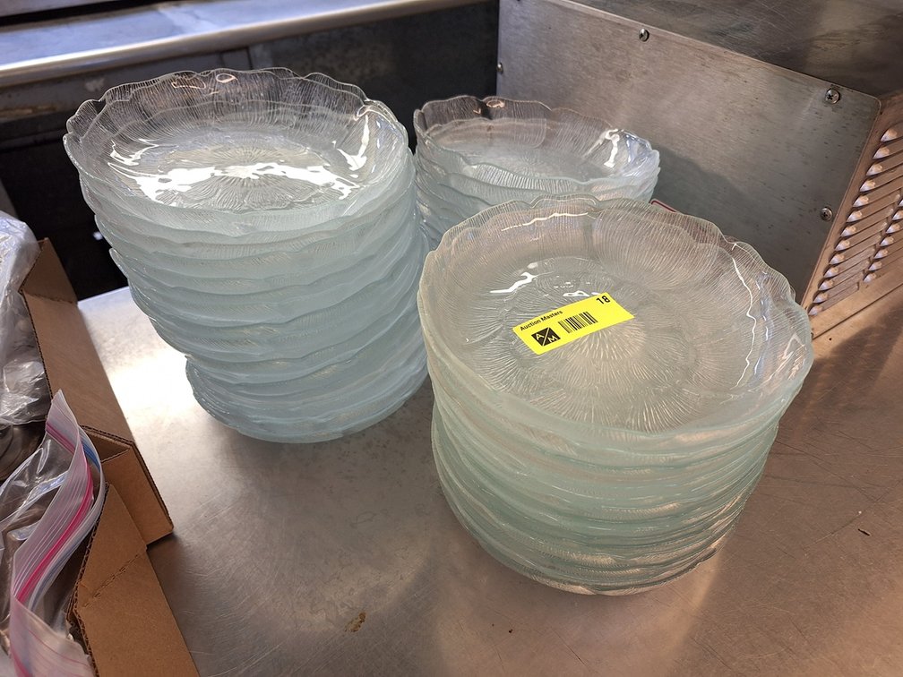 Assorted Glass Salad Plates