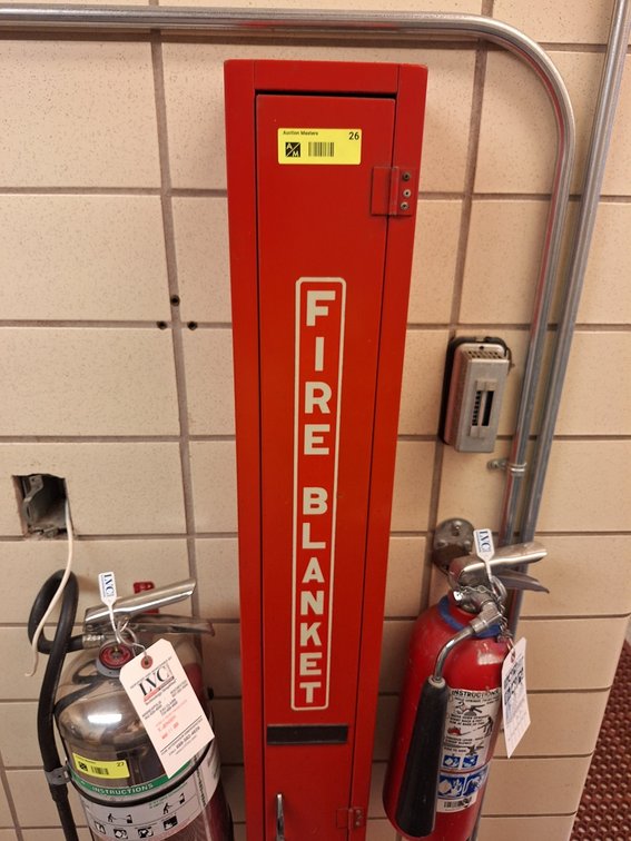 Fire Blanket with Cabinet, 6.5"x4.5"x 68"