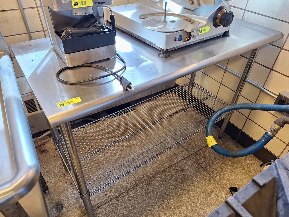 SS Prep Table with Undershelf, 50"x24"x36"