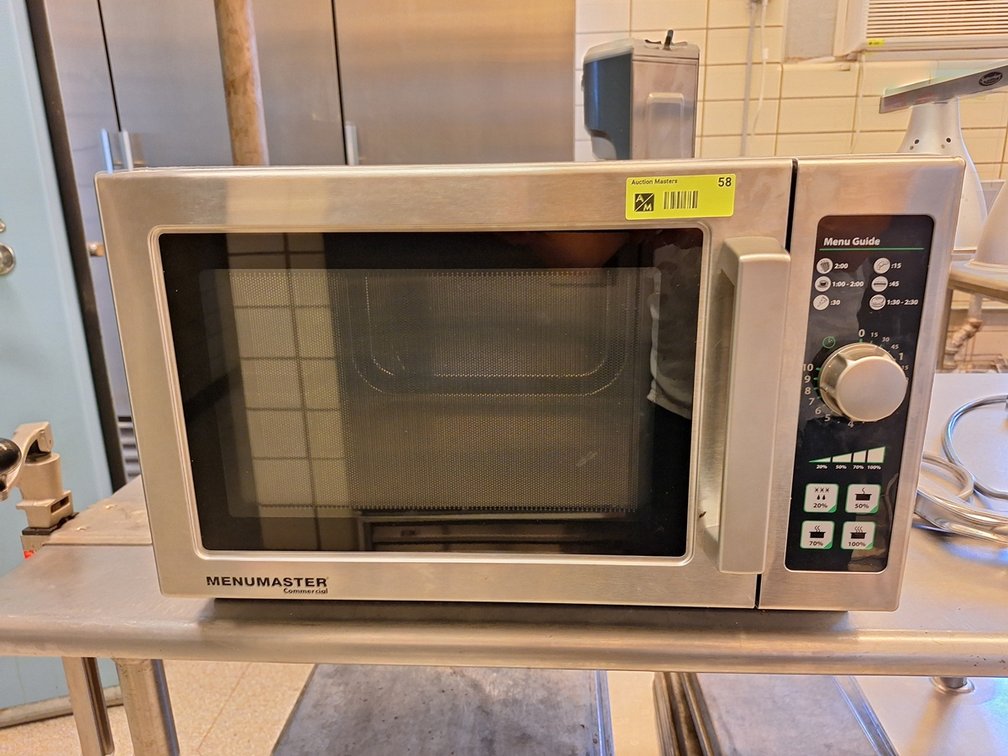 MenuMaster SS Commercial Microwave, Model: MCS10DSE, 1000W, 22"x16"x14"