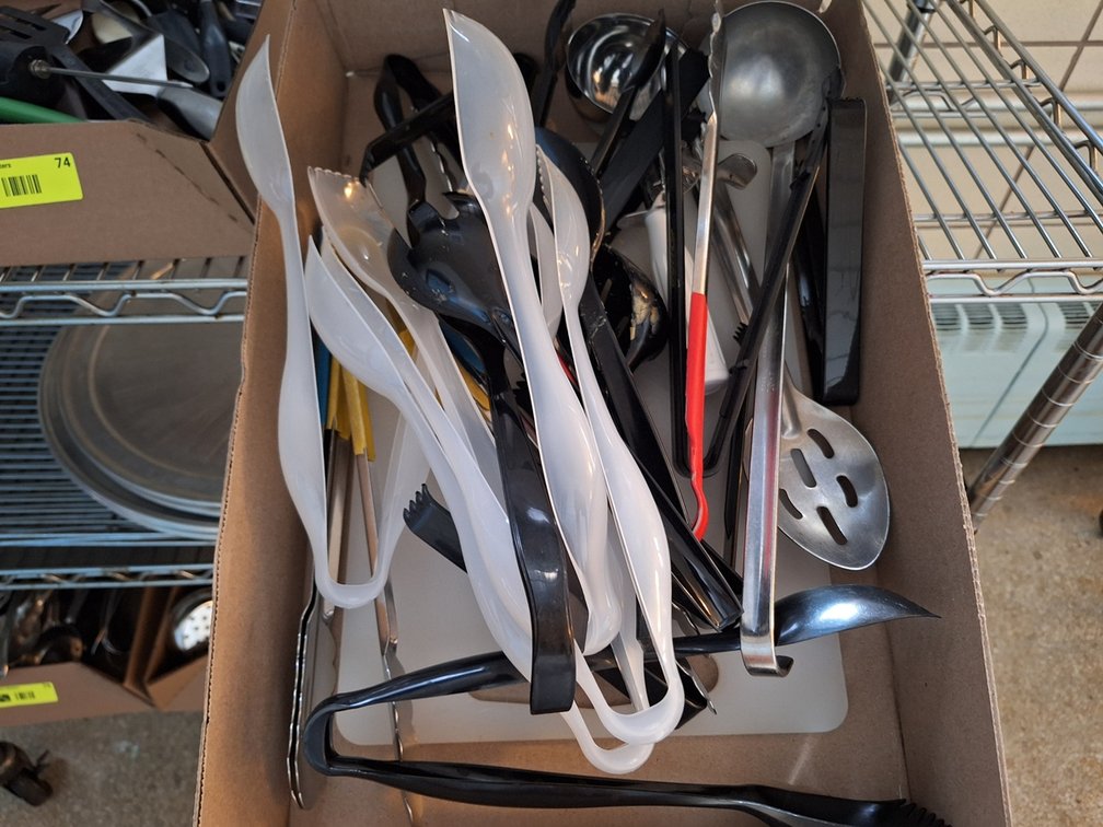 Assorted Tongs, Spoons And More