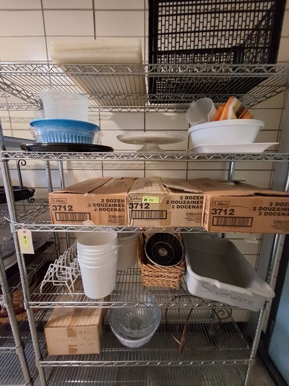 Contents- Glassware, Buckets and More