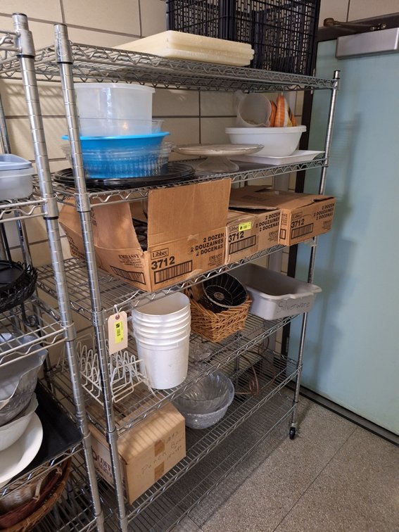 6-Tier Wire Rack on Wheels, 48"x18"x76"