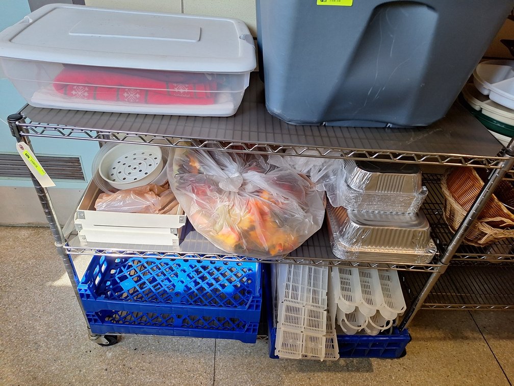3-Tier Wire Rack on Wheels, 48"x18"x39"