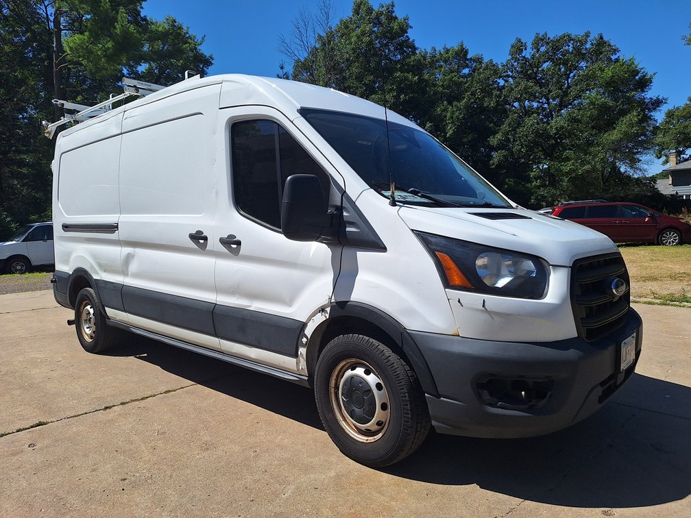 2020 Ford Transit 250 Cargo Van, Vin: 1FTBR1C82LKA39901, Miles: 193,620, Power Windows, Power Locks, A/C, Steel and Wood Shelves, Roof Rack (Doesn't Pull Down)