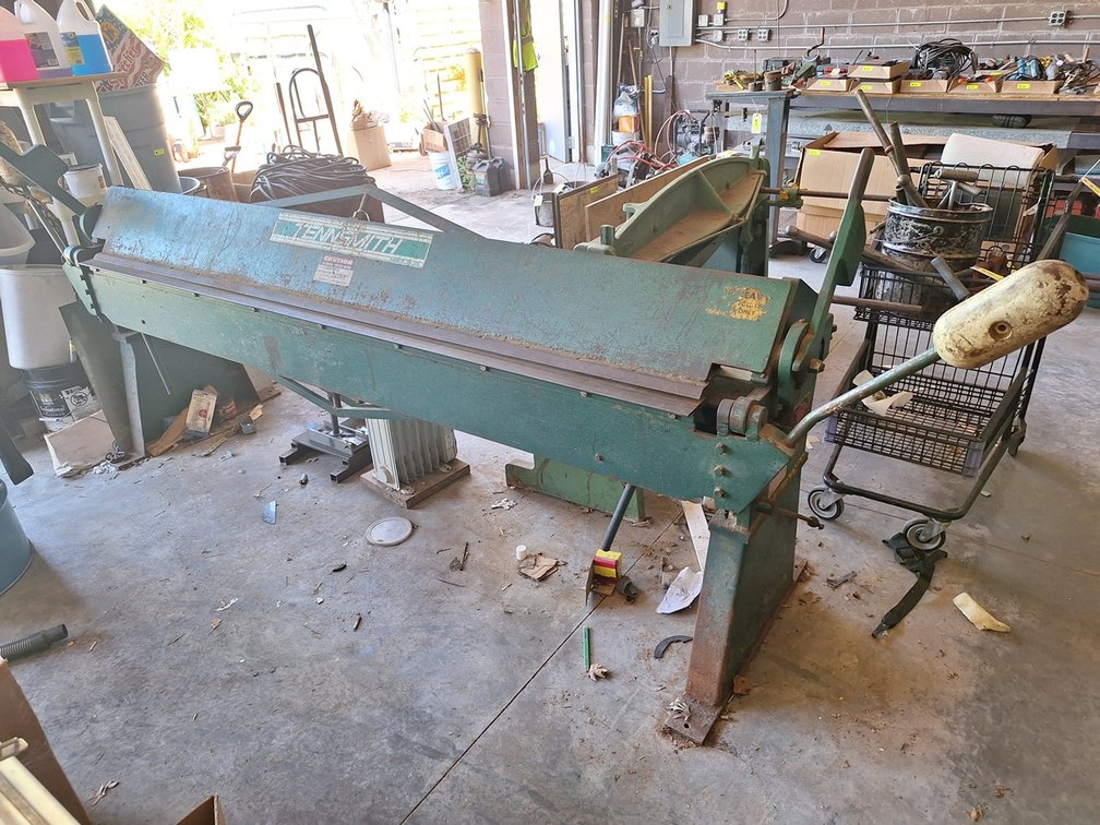 Tennsmith Industrial Hand Brake, 8' Bench, 16-20 Gauge