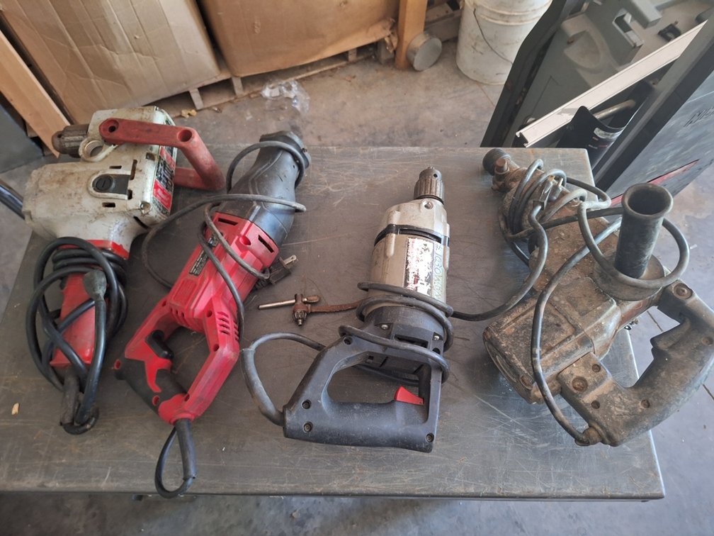 Assorted Drills and Reciprocating Saw