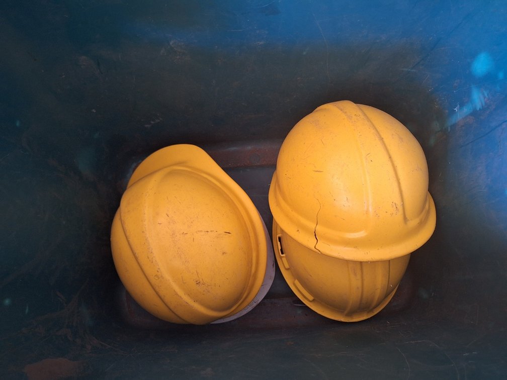 Tote with Hard Hats