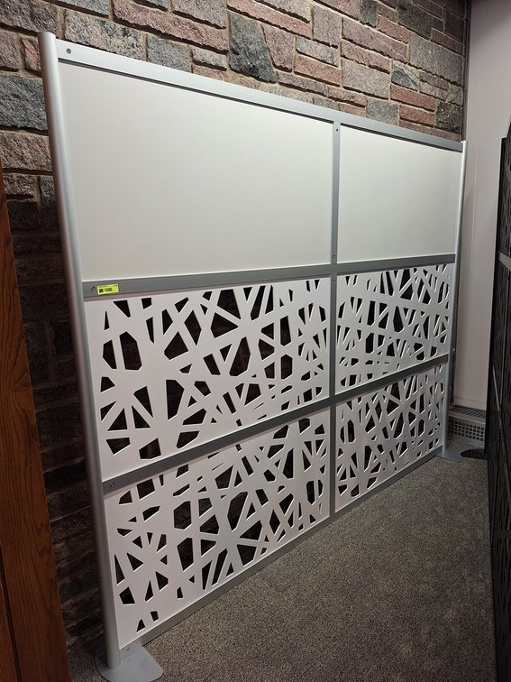 White Metal/Poly Room Divider
